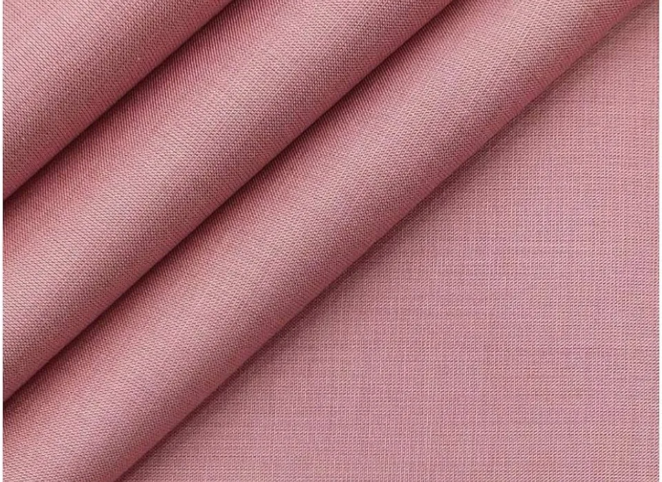 Close-up of Edoy pink cotton shirting fabric